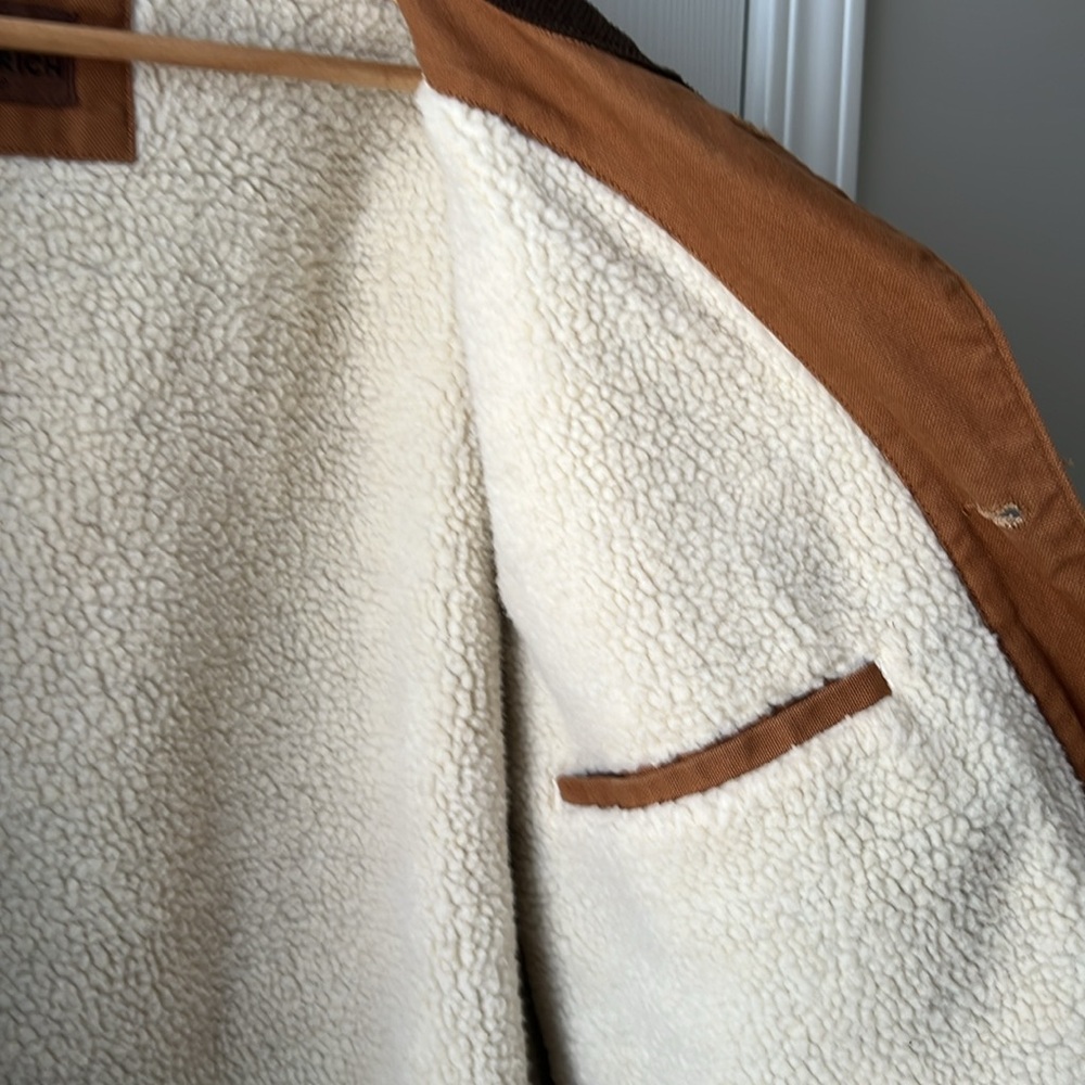 Woolrich Sherpa lined Canvas Trucker Jacket XL - Picture 8 of 13